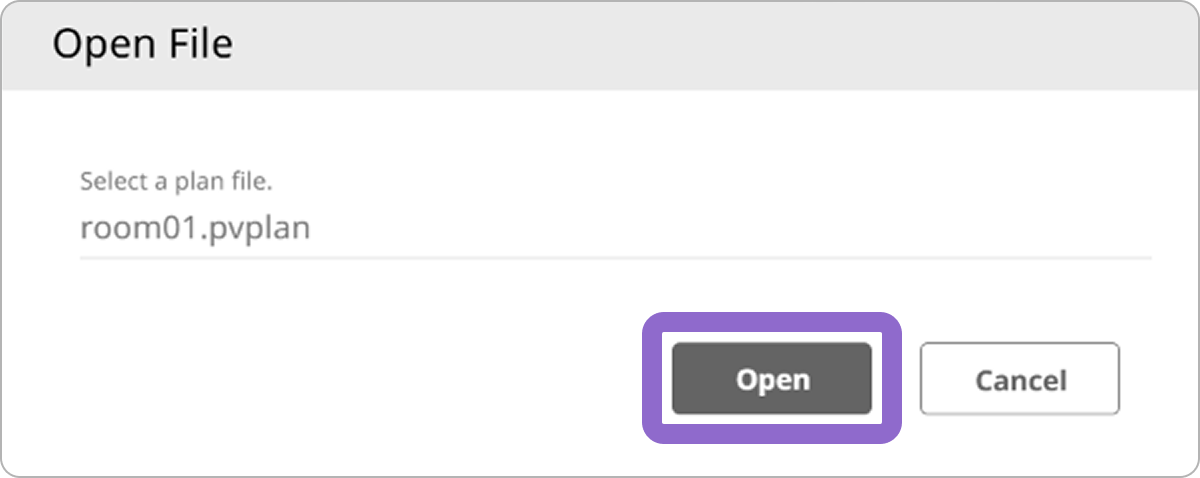 dialog plan file open