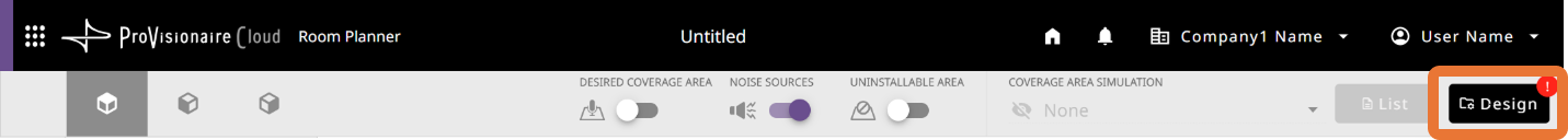 header design button caution