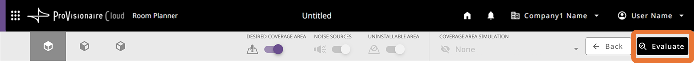 header evaluate button