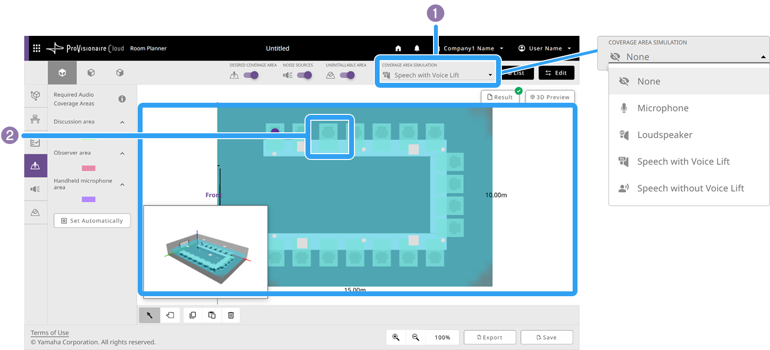 screen coverage area voicelift