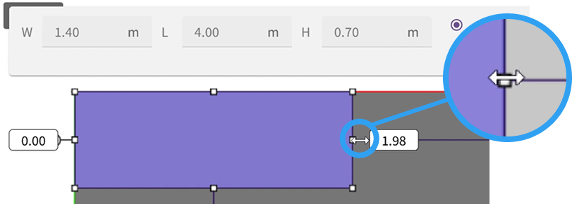object operation size mouse