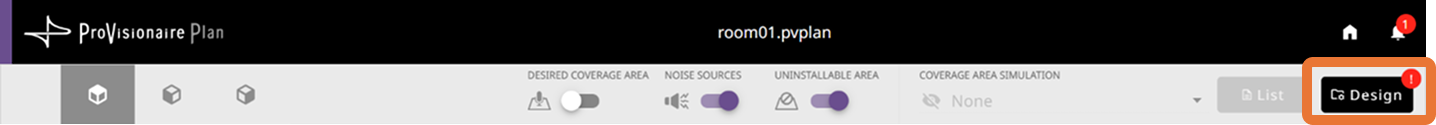 header design button caution