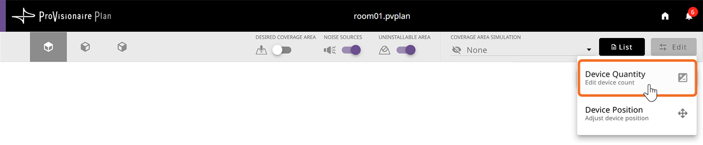 header edit button count