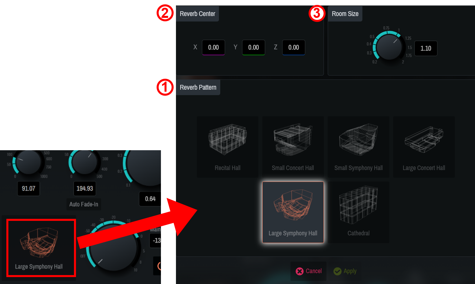 4.5.2 Reverb Pattern select 01