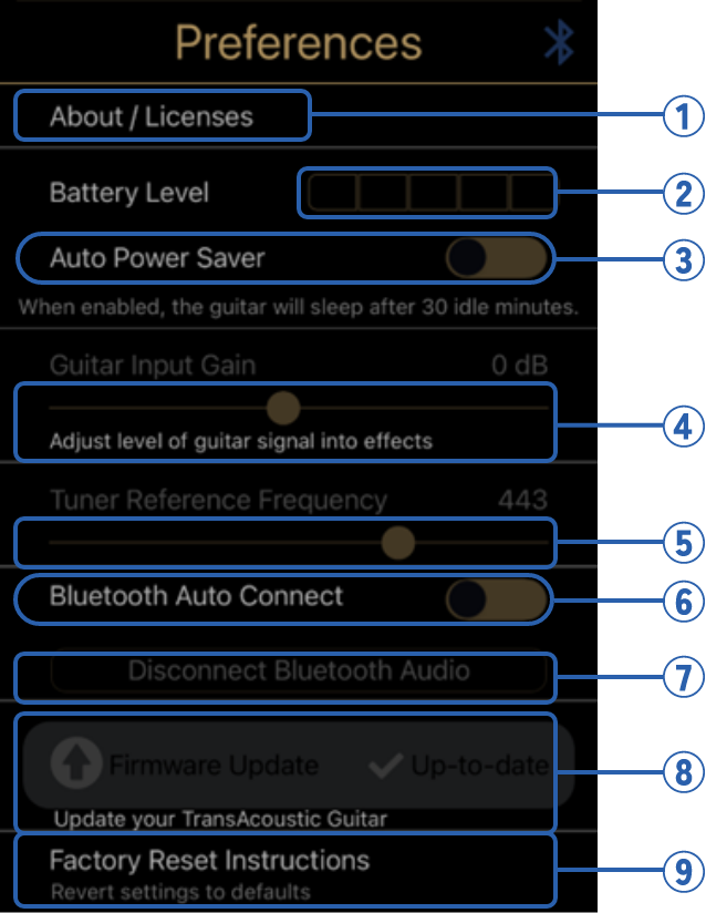 Other functions and settings