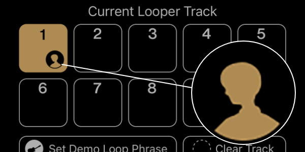 En este estado, se reproducirá el bucle de la pista 2 del looper.