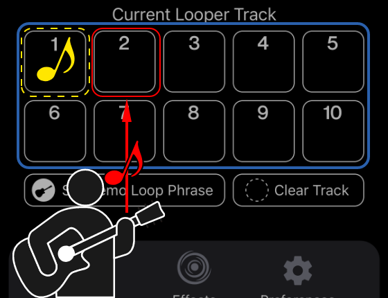 Grabado en la pista 2 del looper