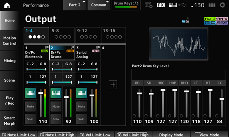 MONTAGE M Operation Manual, Screens and parameters