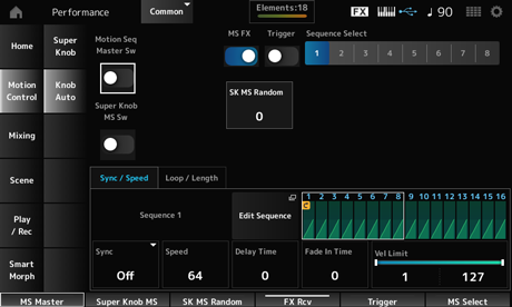 MONTAGE M Operation Manual, Screens and parameters