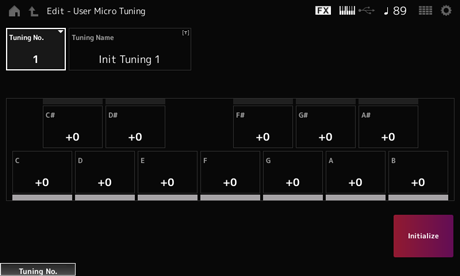 MONTAGE M Operation Manual, Screens and parameters