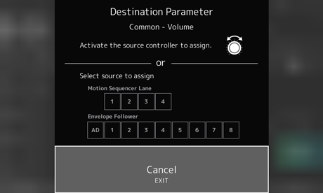 MONTAGE M Operation Manual, Screens and parameters