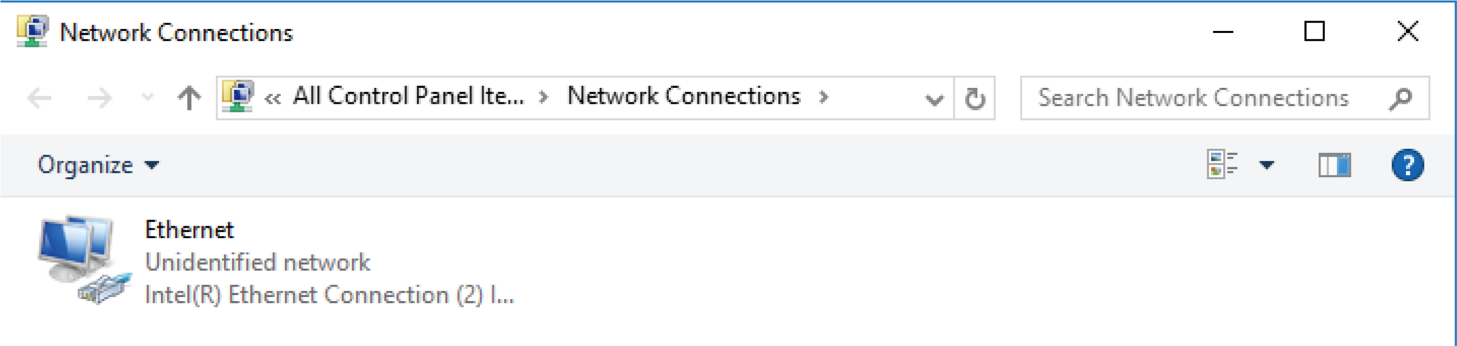 network connection display