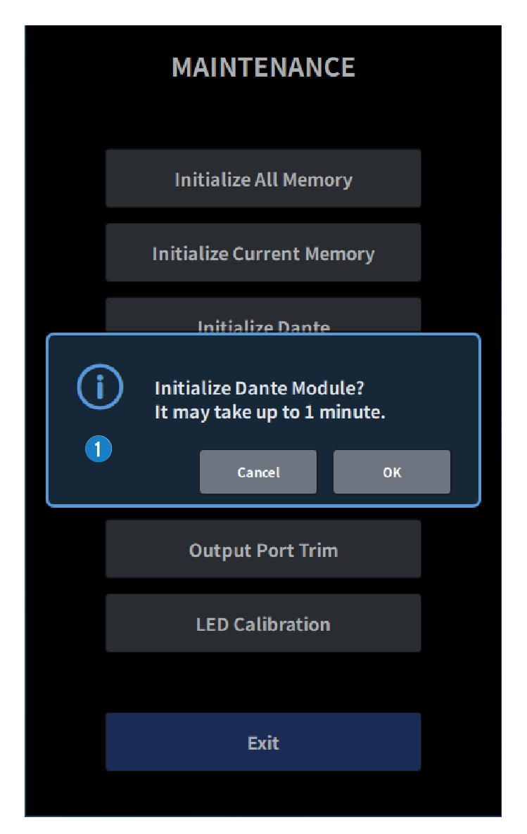 Dm Series Initialize Dante Screen