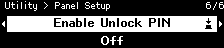 enable unlock pin
