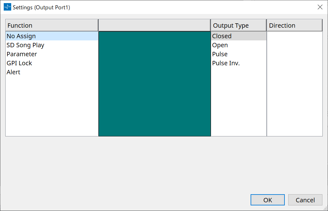 GPI output setting
