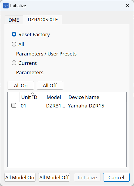 Initialize DZR