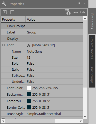 TuningSheet Properties