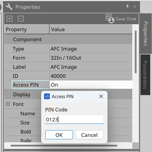access pin