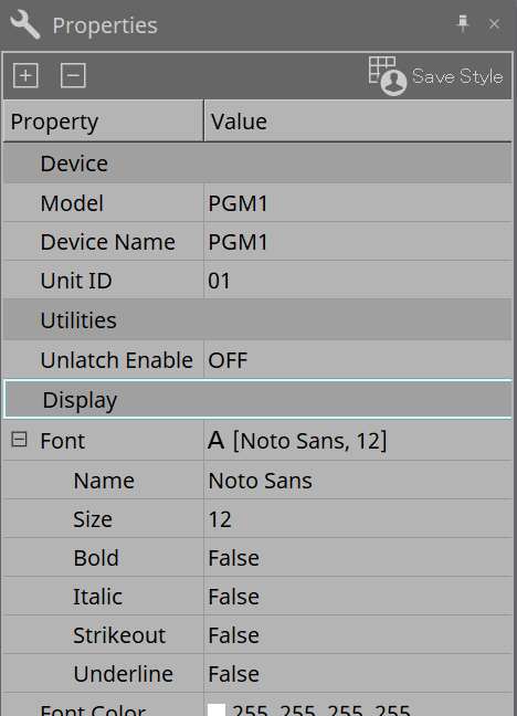 properties pgm1