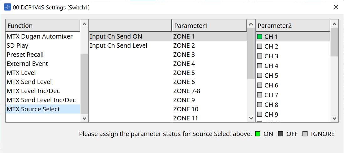 dcp mtx source select