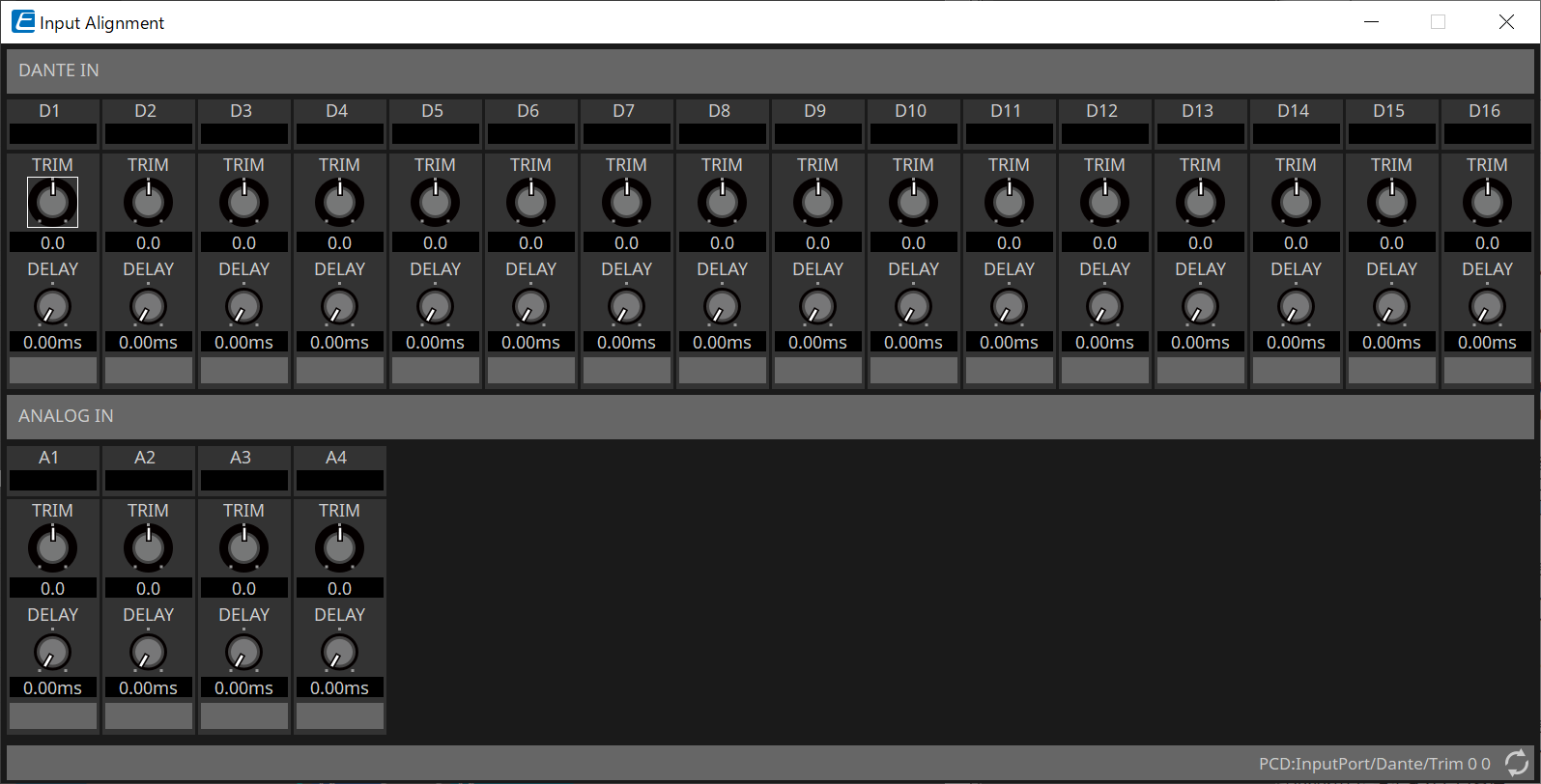 input alignment