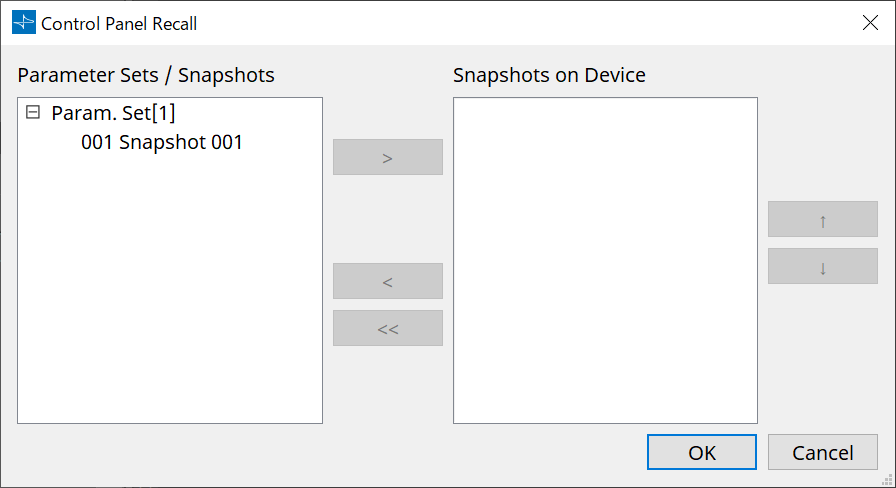 Control Panel Recall