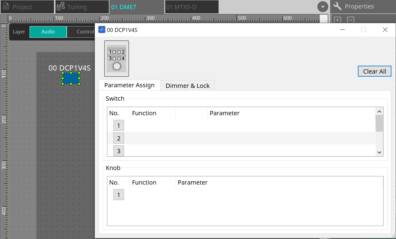 dcp component settings dme7