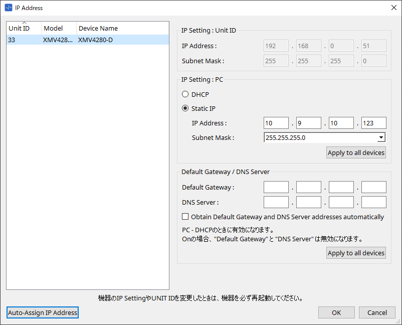 IPAddress XMV