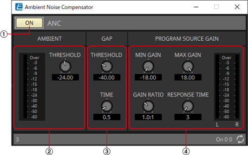 ambient noise compensator component editor