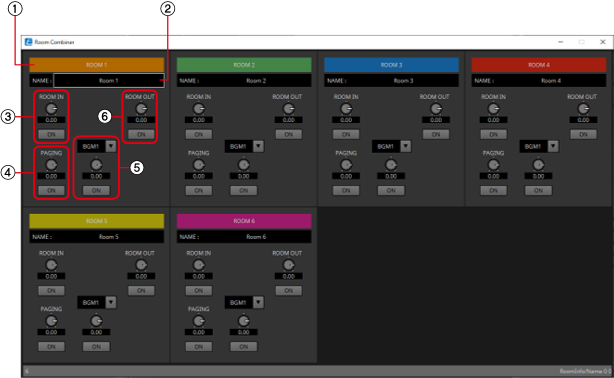 combiner parameter setting window