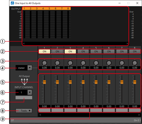 one input to all outputs window