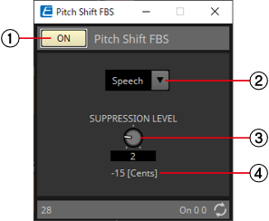 pitch shift fbs component editor
