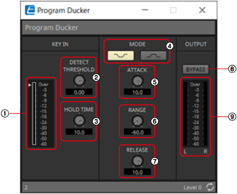 program ducker component editor