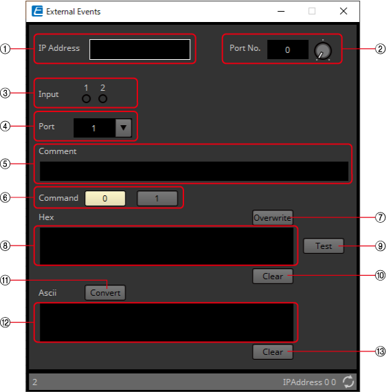 external events component editor